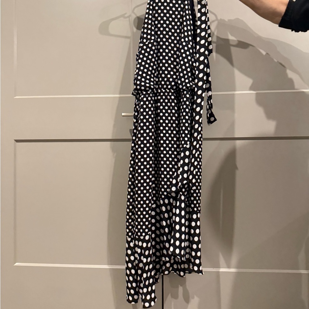 Express Black and White Polka Dot Dress
